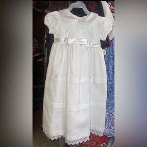 Beautiful white Opal long baby dress size 0 to 9 months